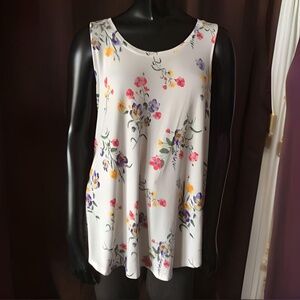 Old Navy long sleeveless top, floral, size L